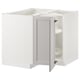 SEKTION Gabinete bajo esquina+estante gira, blanco/Lerhyttan gris claro, 38x24x30 "