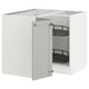 SEKTION Gabinete bajo esquina+estante gira, blanco/Lerhyttan gris claro, 38x24x30 "