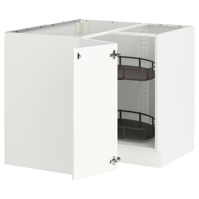SEKTION Gabinete bajo esquina+estante gira, blanco/Ringhult blanco, 38x24x30 "