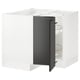 SEKTION Gabinete bajo esquina+estante gira, blanco/Upplöv antracita mate, 38x24x30 "