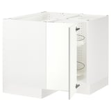 SEKTION Gabinete bajo esquina+estante gira, blanco/Vallstena blanco, 38x24x30 "