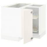 SEKTION Gabinete bajo esquina+estante gira, blanco/Veddinge blanco, 38x24x30 "