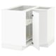 SEKTION Gabinete bajo esquina+estante gira, blanco/Voxtorp blanco mate, 38x24x30 "
