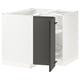SEKTION Gabinete bajo esquina+estante gira, blanco/Voxtorp gris oscuro, 38x24x30 "