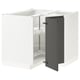SEKTION Gabinete bajo esquina+estante gira, blanco/Voxtorp gris oscuro, 38x24x30 "