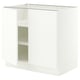 SEKTION Gabinete bajo+estantes/2 puertas, blanco/Aspudden blanco mate, 36x24x30 "