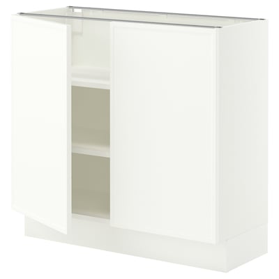 SEKTION Gabinete bajo+estantes/2 puertas, blanco/Aspudden blanco mate, 36x15x30 "