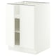 SEKTION Gabinete bajo+estantes/2 puertas, blanco/Aspudden blanco mate, 24x24x30 "