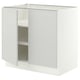 SEKTION Gabinete bajo+estantes/2 puertas, blanco/Aspudden gris claro, 36x24x30 "