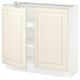 SEKTION Gabinete bajo+estantes/2 puertas, blanco/Bodbyn color hueso, 36x15x30 "