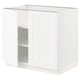 SEKTION Gabinete bajo+estantes/2 puertas, blanco Enköping/blanco efecto madera, 36x24x30 "
