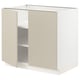 SEKTION Gabinete bajo+estantes/2 puertas, blanco/Havstorp beige, 36x24x30 "