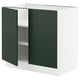 SEKTION Gabinete bajo+estantes/2 puertas, blanco/Havstorp verde oscuro, 36x24x30 "