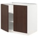 SEKTION Gabinete bajo+estantes/2 puertas, blanco/Sinarp marrón, 36x24x30 "