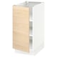 SEKTION Gabinete bajo+estantes, blanco/Askersund efecto de fresno claro, 15x24x30 "