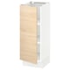 SEKTION Gabinete bajo+estantes, blanco/Askersund efecto de fresno claro, 12x15x30 "