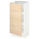 SEKTION Gabinete bajo+estantes, blanco/Askersund efecto de fresno claro, 15x15x30 "