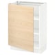 SEKTION Gabinete bajo+estantes, blanco/Askersund efecto de fresno claro, 24x15x30 "