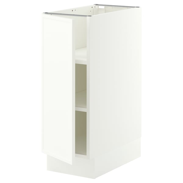 SEKTION Gabinete bajo+estantes, blanco/Aspudden blanco mate, 12x24x30 "