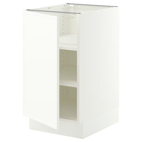 SEKTION Gabinete bajo+estantes, blanco/Aspudden blanco mate, 18x24x30 "
