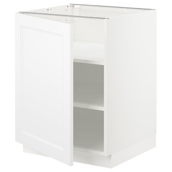 SEKTION Gabinete bajo+estantes, blanco/Axstad blanco mate, 24x24x30 "