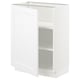 SEKTION Gabinete bajo+estantes, blanco/Axstad blanco mate, 24x15x30 "