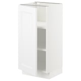 SEKTION Gabinete bajo+estantes, blanco/Axstad blanco mate, 15x15x30 "