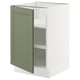 SEKTION Gabinete bajo+estantes, blanco/Axstad gris-verde, 21x24x30 "