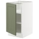 SEKTION Gabinete bajo+estantes, blanco/Axstad gris-verde, 18x24x30 "