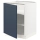 SEKTION Gabinete bajo+estantes, blanco Axstad/mate azul, 24x24x30 "
