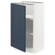 SEKTION Gabinete bajo+estantes, blanco Axstad/mate azul, 18x15x30 "