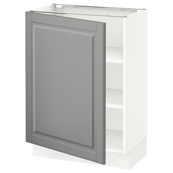 SEKTION Gabinete bajo+estantes, blanco/Bodbyn gris, 24x15x30 "