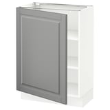 SEKTION Gabinete bajo+estantes, blanco/Bodbyn gris, 24x15x30 "