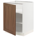SEKTION Gabinete bajo+estantes, blanco Enköping/marrón efecto de nogal, 24x24x30 "