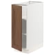 SEKTION Gabinete bajo+estantes, blanco Enköping/marrón efecto de nogal, 12x24x30 "