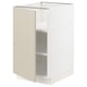 SEKTION Gabinete bajo+estantes, blanco/Havstorp beige, 18x24x30 "