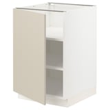 SEKTION Gabinete bajo+estantes, blanco/Havstorp beige, 21x24x30 "