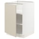 SEKTION Gabinete bajo+estantes, blanco/Havstorp beige, 21x24x30 "