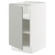 SEKTION Gabinete bajo+estantes, blanco/Havstorp gris claro, 18x24x30 "