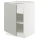 SEKTION Gabinete bajo+estantes, blanco/Havstorp gris claro, 24x24x30 "