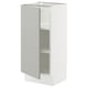 SEKTION Gabinete bajo+estantes, blanco/Havstorp gris claro, 15x15x30 "