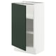 SEKTION Gabinete bajo+estantes, blanco/Havstorp verde oscuro, 18x15x30 "