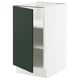 SEKTION Gabinete bajo+estantes, blanco/Havstorp verde oscuro, 18x24x30 "
