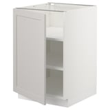 SEKTION Gabinete bajo+estantes, blanco/Lerhyttan gris claro, 21x24x30 "