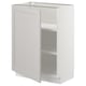 SEKTION Gabinete bajo+estantes, blanco/Lerhyttan gris claro, 24x15x30 "