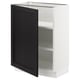 SEKTION Gabinete bajo+estantes, blanco/Lerhyttan teñido en negro, 24x15x30 "