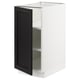 SEKTION Gabinete bajo+estantes, blanco/Lerhyttan teñido en negro, 15x24x30 "
