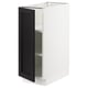 SEKTION Gabinete bajo+estantes, blanco/Lerhyttan teñido en negro, 12x24x30 "
