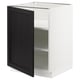 SEKTION Gabinete bajo+estantes, blanco/Lerhyttan teñido en negro, 24x24x30 "