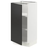 SEKTION Gabinete bajo+estantes, blanco/Nickebo antracita mate, 15x15x30 "